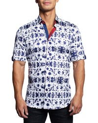 Maceoo Galileo Splashskull Short Sleeve Button Up Shirt