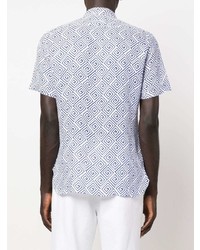 PENINSULA SWIMWEA R Geometric Print Linen Shirt