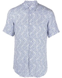 PENINSULA SWIMWEA R Geometric Print Linen Shirt