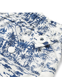 White Mountaineering Slim Fit Printed Cotton Shorts