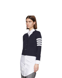 Thom Browne Navy Trompe Loeil Cardigan Shirt Dress