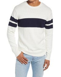 White and Navy Sweatshirt