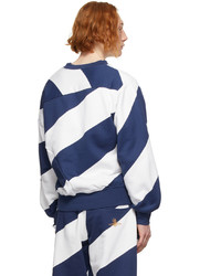 Vivienne Westwood White Blue Drunken Sweatshirt