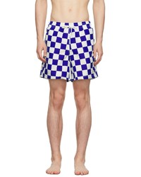 Bather Blue White Checkerboard Swim Shorts