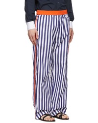 Sébline Blue Orange Stripe Trousers