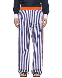 Sébline Blue Orange Stripe Trousers