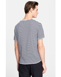 The Kooples Stripe Distressed Pocket T Shirt