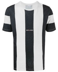 Saint Laurent Striped Logo T Shirt