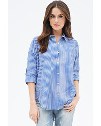 Forever 21 Contemporary Striped Button Down Shirt