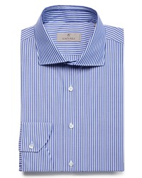 Canali Impeccabile Stripe Dress Shirt In Blue At Nordstrom