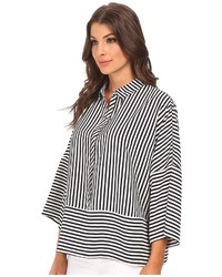 Adrianna Papell Oversized Drop Shoulder Blouse