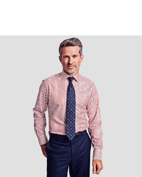 Thomas Pink Bill Stripe Slim Fit Button Cuff Shirt