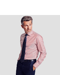 Thomas Pink Bill Stripe Slim Fit Button Cuff Shirt