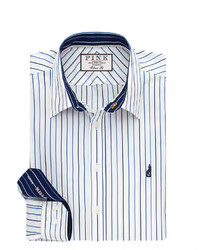 Thomas Pink Melford Stripe Classic Fit Button Cuff Shirt