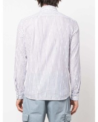 Brunello Cucinelli Organic Linen Striped Button Up Shirt