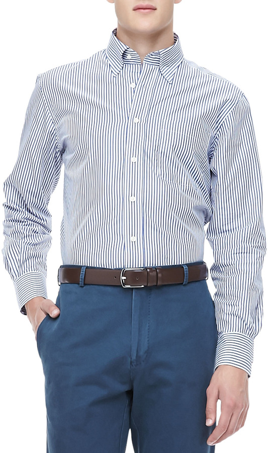 Navy Bengal Stripe Shirt