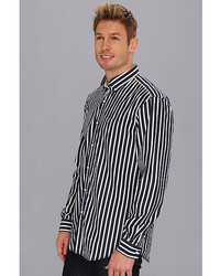 Lacoste Button Down Bold Stripe Poplin Ls Woven Shirt