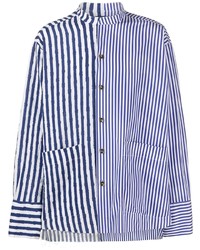 Greg Lauren X Paul & Shark Contrast Striped Shirt