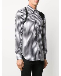 Alexander McQueen Harness Detail Striped Shirt