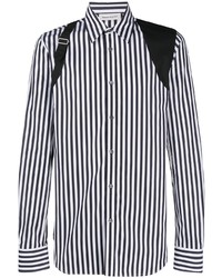 Alexander McQueen Harness Detail Striped Shirt