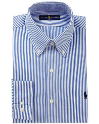 Polo Ralph Lauren Pinpoint Button Down Collar Stripe Oxford Dress Shirt