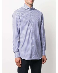 Xacus Spread Collar Pinstripe Shirt