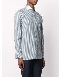 Borrelli Spread Collar Striped Shirt