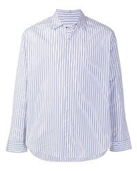 Solid Homme Stripe Pattern Buttoned Shirt