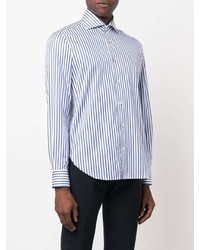Kiton Stripe Print Cotton Shirt
