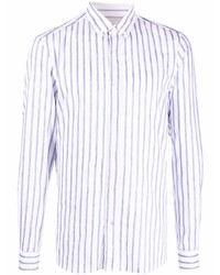 Brunello Cucinelli Stripe Print Linen Shirt