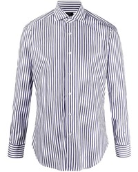 Barba Striped Cutaway Collar Shirt