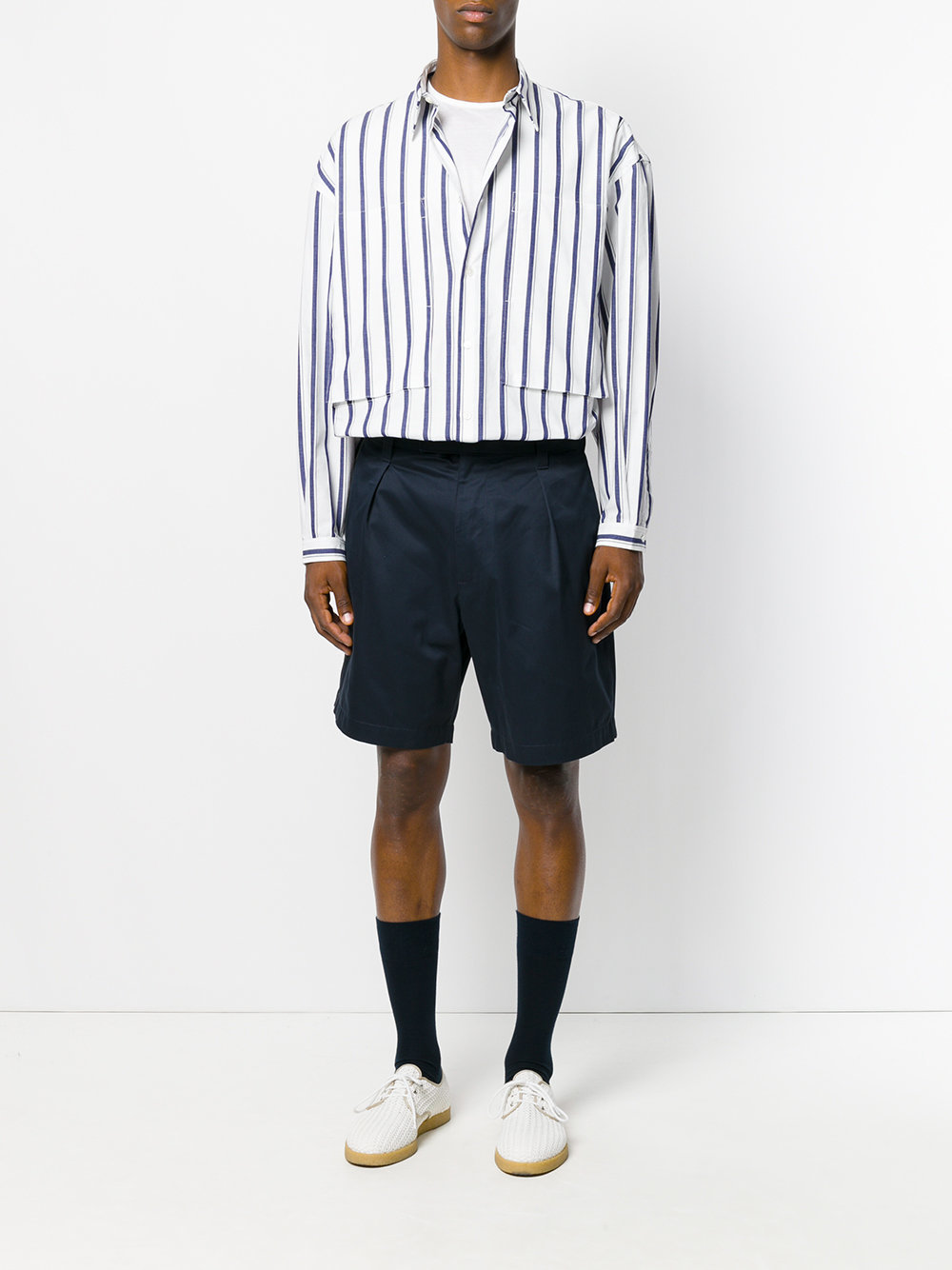 E. Tautz Striped Lineman Shirt, $431 | farfetch.com | Lookastic