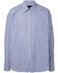 Juun.J Striped Long Sleeve Cotton Shirt