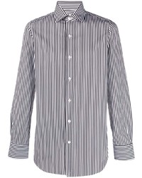 Finamore 1925 Napoli Striped Long Sleeved Cotton Shirt