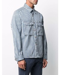 Xacus Striped Pocket Detail Shirt