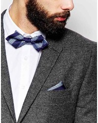 Selected Homme Bow Tie And Pocket Square Set