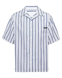 Prada Striped Logo Detail Shirt