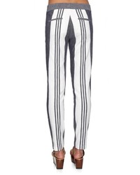 Vince Bold Stripe Stretch Cotton Trousers
