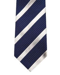 Paul Smith Diagonal Striped And Pin Dot Jacquard Tie