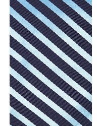 Ike Behar Party Stripe Woven Cotton Silk Tie
