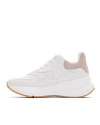 Alexander McQueen White And Pink Oversized Runner Sneakers