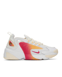 Nike White And Pink Zoom 2k Sneakers