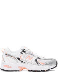 New Balance White Pink 530 Sneakers