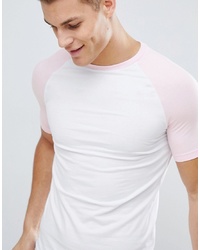 ASOS DESIGN Muscle Fit Raglan T Shirt With Contrast Sleeves