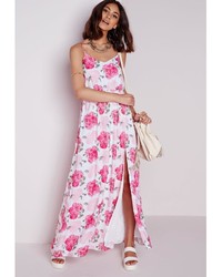 Missguided Olita Strappy Maxi Floral Print Dress