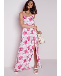Missguided Olita Strappy Maxi Floral Print Dress