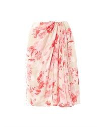 White and Pink Full Skirt