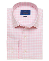 White and Pink Gingham Dress Shirt