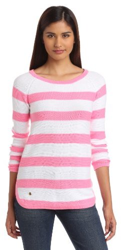 pink white striped sweater