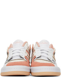 adidas Originals Off White Pink Forum Exhibit Low Sneakers
